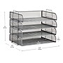 Mind Reader Metal Side Loading Stackable Letter Tray, Silver (DSTACK4-SIL)~#|#~634F2B7A-B854-458F-B6976CA3E814EC04_sc7