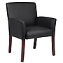Boss Office Products Box Arm Faux Leather Guest Chair, Black/Mahogany (B619)~#|#~63534CB5-75DF-4CC8-AC5847E37B605077_sc7