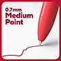 TRU RED™ Retractable Quick Dry Gel Pens, Medium Point, 0.7mm, Red, Dozen (TR54500)~#|#~6355659E-CB58-4BDD-97FACEC97750176B_sc7