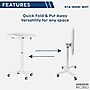 Techni Mobili Mobile Laptop Stand with Lockable Wheels, White (RTA-B008-WHT)~#|#~63737967-9E04-4485-B495DD7F2EEA0C6F_sc7