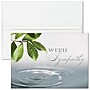 Customizable "Serene Water Drop" Sympathy Card, Blank Inside, w/ Unlined White Fastick Env, 100/Box~#|#~63761F9F-21D4-45B4-9F66CBABF8585DAB_sc7