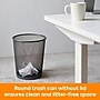 Staples Indoor Trash Can Without Lid, Black Steel Mesh, 4.5 Gal. (56903)~#|#~63854A19-4EC2-4336-B8E7B120E038E9CC_sc7