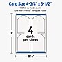 Avery Arched Integrated Cards, Matte White, 100/Pack (19479399677)~#|#~6387288D-B95C-4A75-970831D9C8A07636_sc7