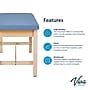 Viva Comfort Aristo Wood H-Brace Physician Exam Table with Paper Cutter and Holder, 500lbs. Capacity, Blue (ADI996-HBFP-BLU)~#|#~6393D024-84C5-4041-9A87F551818F40BB_sc7