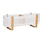 Mind Reader 2-Compartment Plastic Desk Organizer, White (DEBASK-WHT)~#|#~63A113A6-8344-449E-87FC620EFA13C656_sc7