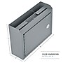 AdirOffice Steel Multipurpose Drop Box Interoffice Mailbox, Medium, Gray (631-02-GRY-PKG)~#|#~63AFDBC0-026A-4ADB-9F69FE2D7A2E44BE_sc7