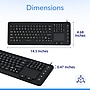 Delton M70 Wired Airtight Waterproof Keyboard, Black (DKBWM70-U)~#|#~63B377A1-CB22-4737-B1F352AD480070EA_sc7