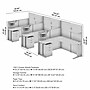 Bush Business Furniture Office in an Hour 63"H x 193"W 3 Person L-Shaped Cubicle Workstation, Hansen Cherry (OIAH006HC)~#|#~63C41CBB-50F9-4A24-91AC7F934F4B2836_sc7