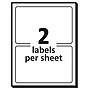 Avery Laser/Inkjet Multipurpose Labels, 2" x 4", White, 2 Labels/Sheet, 50 Sheets/Pack (5444)~#|#~63D1D558-F272-435E-B41749E22C4D697B_sc7