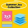 Post-it Pop-up Super Sticky Notes, 3" x 3", Summer Joy Collection, 90 Sheets/Pad, 6 Pads/Pack (R330-6SSJOY)~#|#~63D53F5E-7C4E-4D20-BF26D126E466ECA4_sc7