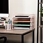 Mind Reader Metal Side Loading Stackable Letter Tray, Pink (DSTACK4-PNK)~#|#~63DA6A6F-BD86-4520-82CEAF216401C62D_sc7