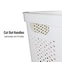 Mind Reader 15.85-Gallon Slim Laundry Hamper with Lid, Plastic, White (HBIN60-WHT)~#|#~63E7A295-091A-452D-969DD90B8367BD8C_sc7