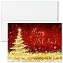 Customizable "Luminous Tree" Holiday Card, Blank Inside, w/ Unlined White Fastick Env, 400/Box~#|#~63EB963A-6AF2-4BBA-A29991AB864AAFE3_sc7