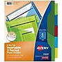 Avery Big Tab Insertable Plastic Dividers with 2 Pockets, 5 Tabs, Multicolor (11906)~#|#~6402ED88-FAD1-4917-AA5F988ABA6AB40C_sc7