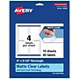 Avery Laser/Inkjet Rectangle Multipurpose Labels, 5" x 3-1/2", Clear, 40/Pack (94256)~#|#~6410FD63-3AEF-448F-879426F94BC6B7DA_sc7