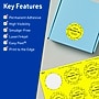 Avery Laser/Inkjet Round Multipurpose Labels, 1.5" Dia., Neon Yellow, 800/Pack (94506)~#|#~64179A48-FFB6-4DC8-A24A8ECC630C2D3B_sc7