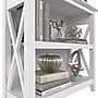 Bush Furniture Key West 30"H 2-Shelf Bookcase with Adjustable Shelf, Pure White Oak (KWB124WT-03)~#|#~642BF8EA-9E0B-43A6-A7321197D5C9CB77_sc7