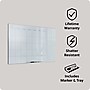 U Brands Floating Glass Dry Erase Calendar Board, Frameless, 35" x 23", White Frosted Surface (2775U00-01)~#|#~644962A9-7559-46DC-A9865353F661489F_sc7