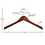 Nahanco 17" Wood Extra Thick Concave Jacket Hanger, Walnut, 40/Pack (2017CH)~#|#~644F1BEA-5549-4E76-8662FB22DC4E3AB3_sc7