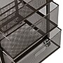 Mind Reader 3-Drawer Rolling Storage Organizer Cart with Wheels, Black (3TMESHC-BLK)~#|#~64562C04-DF83-4793-98B2F9FCAB5C928C_sc7