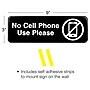 Excello Global Products No Cell Phone Use Please Indoor/Outdoor Wall Sign, 9" x 3", Black/White, 3/Pack (EGP-HD-0266)~#|#~64869AAB-F648-444E-8B965D69F75F2A3A_sc7
