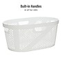 Mind Reader 10.57-Gallon Laundry Basket, Plastic, White (HHAMP40-WHT)~#|#~64AD1F1A-C45E-4E9E-90D20015D3A700FA_sc7