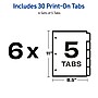 Avery Copier Tab Dividers, Double Reverse Collated, 5-Tab, White, 30 Sets/Box (20406)~#|#~64BE5757-4C16-488A-AEAF3C7B25322F4A_sc7
