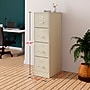 Staples Heavy Duty 4 Drawer Vertical File Cabinet, Letter Size, 51.97"H x 15"W x 22"D, Putty (22336D)~#|#~64C33471-3015-4D15-9ECB7880388448E3_sc7