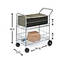 Fellowes 2-Shelf Metal Mobile Mail Cart with Dual Wheel Front Casters, Chrome (40912)~#|#~64C715F7-1DF4-4F47-8115427B1E78A773_sc7