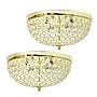 Lalia Home Crystal Glam 2 Light Ceiling LED Flush Mount, Gold, 2/Set (LHM-2000-GL-2PK)~#|#~64CC807A-8E87-4F6C-817BB7C3CC4BBA3D_sc7