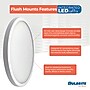 Bulbrite 9" Round 17-Watt 3000K LED Flush Mount Light, 1400 Lumens, White (773608)~#|#~64CF9FE8-7C1D-4174-88B4AF0BB629BEF0_sc7