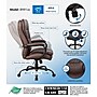 Boss LeatherPlus Faux Leather Executive Big & Tall Chair, 400 lb. Capacity, Bomber Brown (B991-BB)~#|#~64CFCF07-0AED-47C1-8F626377590AECE2_sc7
