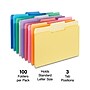Staples File Folders, 1/3-Cut Tab, Letter Size, Assorted Colors, 100/Pack (ST508804-CC)~#|#~64E54E3D-2EC2-40C6-88306D77D9B49E72_sc7