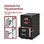Staples Heavy Duty 2 Drawer Vertical File Cabinet, Letter Size Documents, 26.5" D x 15" W x 28" H, Black~#|#~64ED5711-1078-431E-95AF8645257123D1_sc7