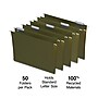 Staples Hanging File Folder, 1/5-Cut Tab, Letter Size, Standard Green, 50/Box (ST266262-CC)~#|#~65009F69-8663-4740-A611DDAE587C9A80_sc7