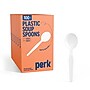Perk Plastic Soup Spoons, Heavyweight, White, Disposable Spoons for Breakroom & Foodservice, 1000/Carton~#|#~65132FE6-8D14-4394-A88FF0A583F61C13_sc7