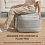 Anji Mountain Sierra Natural Fabric Square Pouf Ottoman (AMBPF176-1616)~#|#~65315360-8FAF-47AE-962FF6E624E08173_sc7