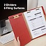 Staples Moisture Resistant Classification Folder, 2-Dividers, 2.5" Expansion, Letter Size, Dark Red, 10/Box (ST614622-CC)~#|#~65641855-710B-4678-92BB7B820F236902_sc7