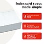 Staples Index Cards, 3" x 5", Lined, White, 500 Pack – Ruled Cards for Studying, Notes & Classroom Use~#|#~65746B98-8D8B-4217-8B67F299DB0B19B0_sc7