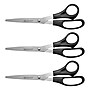 Westcott All Purpose 8" Stainless Steel Standard Scissors, Pointed Tip, Black, 3/Pack (16907)~#|#~65B669C7-CEE5-46BC-A3D9A7C1BE781763_sc7