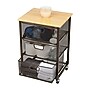 Mind Reader 3-Drawer Rolling Storage Organizer Cart with Wheels, Black (3TMESHC-BLK)~#|#~65F0F158-B2E2-42A8-9E302CBB136DC773_sc7