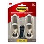 Command™ Large Forever Classic Metal Hook, Brushed Nickel, 2 Hooks, 4 Strips/Pack (FC13-BN-2ES)~#|#~65F52A86-5A09-4E7D-8DC4681D454F5EEE_sc7