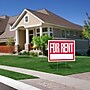 Cosco Corrugate For Rent Outdoor Sign Kit, 19" x 15", Red/White (098538)~#|#~65F88639-AF32-474B-985D5A8C350FB94F_sc7