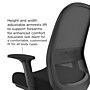 Workplace2.0™ Bedford Ergonomic Fabric/Mesh Swivel Task Chair, Black (UN60991)~#|#~65FE0423-3738-40AC-9C4B39742F6B4F05_sc7