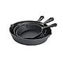 MegaChef Cast Iron Skillet Set, Black, 3 Piece Set (937114401M)~#|#~661BA1AF-8F78-47A1-AC2451E1CAD10394_sc7