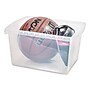 Storex Small Stackable Plastic Storage Bin, 7.87" x 11.25" x 13.53", 16 Qt., Translucent, 6/Pack (61430U06C)~#|#~6634A9E5-A7BE-4705-A6C9F846BB791D2D_sc7