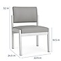 Lesro Lenox Steel Fabric Guest Chair, Armless, Gray (LS1102.SBK-01OHGP)~#|#~66394BCF-B472-4546-90A13659CBEBBF8F_sc7