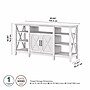 Bush Furniture Key West Manufactured Wood Console TV Stand, Screens up to 65", Pure White Oak (KWV160WT-03)~#|#~6644F043-2152-4275-B9D861DD4114130E_sc7