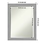 Amanti Art Brushed Nickel Frame Wall Mirror, 27.5" x 21.5" (A42674593124)~#|#~66799ABF-06FC-4D81-83602A21CF1CCF02_sc7