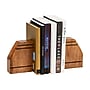 Mind Reader Wood Rustic Book Ends, 4.75", Brown (WOODEND2-BRN)~#|#~66932079-31FF-447F-8D179FE4861F5FA3_sc7